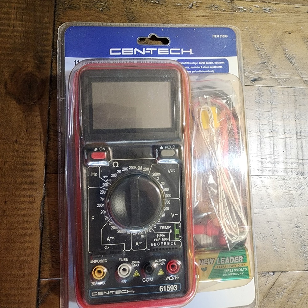 Centech 11 Function Digital Multimeter Audible Continuity 61593 New
